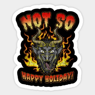 Krampus Not So Happy Holiday Christmas Sticker